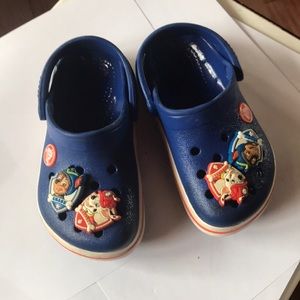 Paw Patrol Charm Crocs Sz 8 Toddler